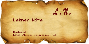 Lakner Nóra névjegykártya